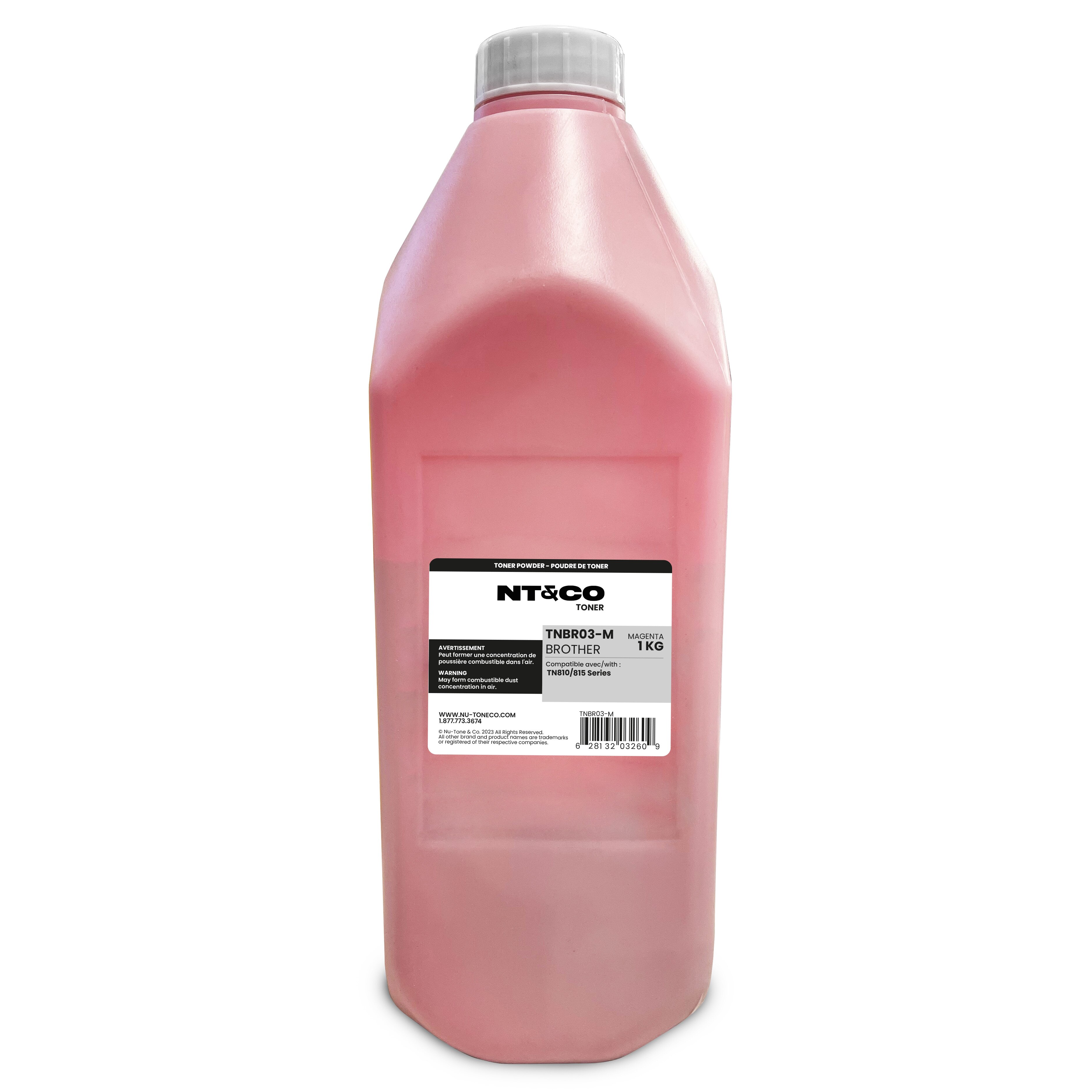 Powder Toner for use in Brother TN810/815 Series Magenta 1KG
